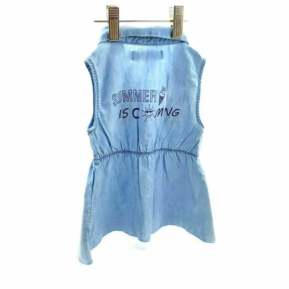 Zara Baby Girl Jeans Dress Sleeveless Jean 3-6 Months One Piece Summer Outfit - Picture 6 of 6